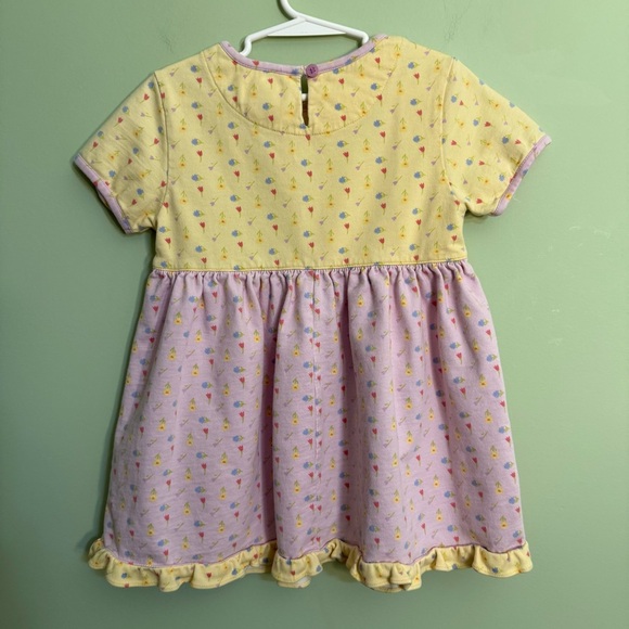 Gymboree vintage (1998) Yellow and purple girls  Dress size Large 4-5 yrs tulip - Picture 3 of 5